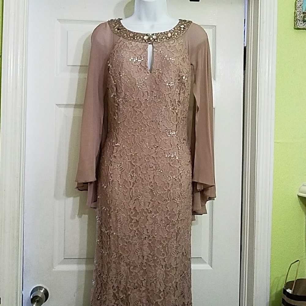 Beautiful capelet dress! unaltered! 🍃🌹 - Picture 3 of 7